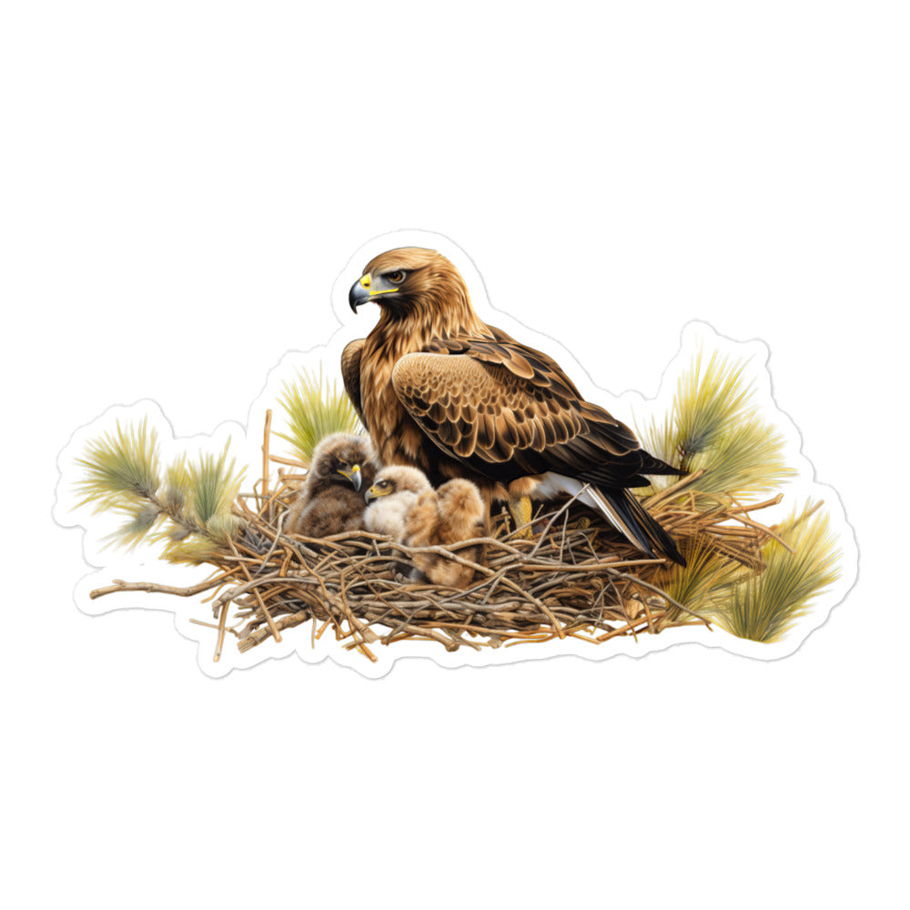 Golden Eagle Sticker - Stickerfy.ai