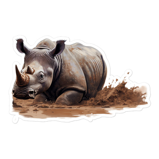 Black Rhinoceros Sticker